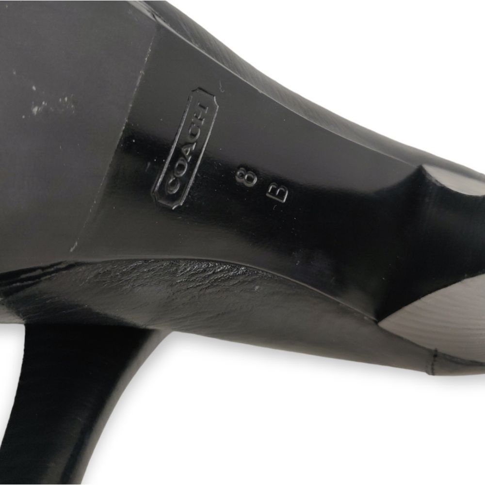 COACH CARALIE BLACK GENUINE LEATHER TASSEL DECOR PLATFORM HEELS PUMPS SHOES 8B - Picture 10 of 13